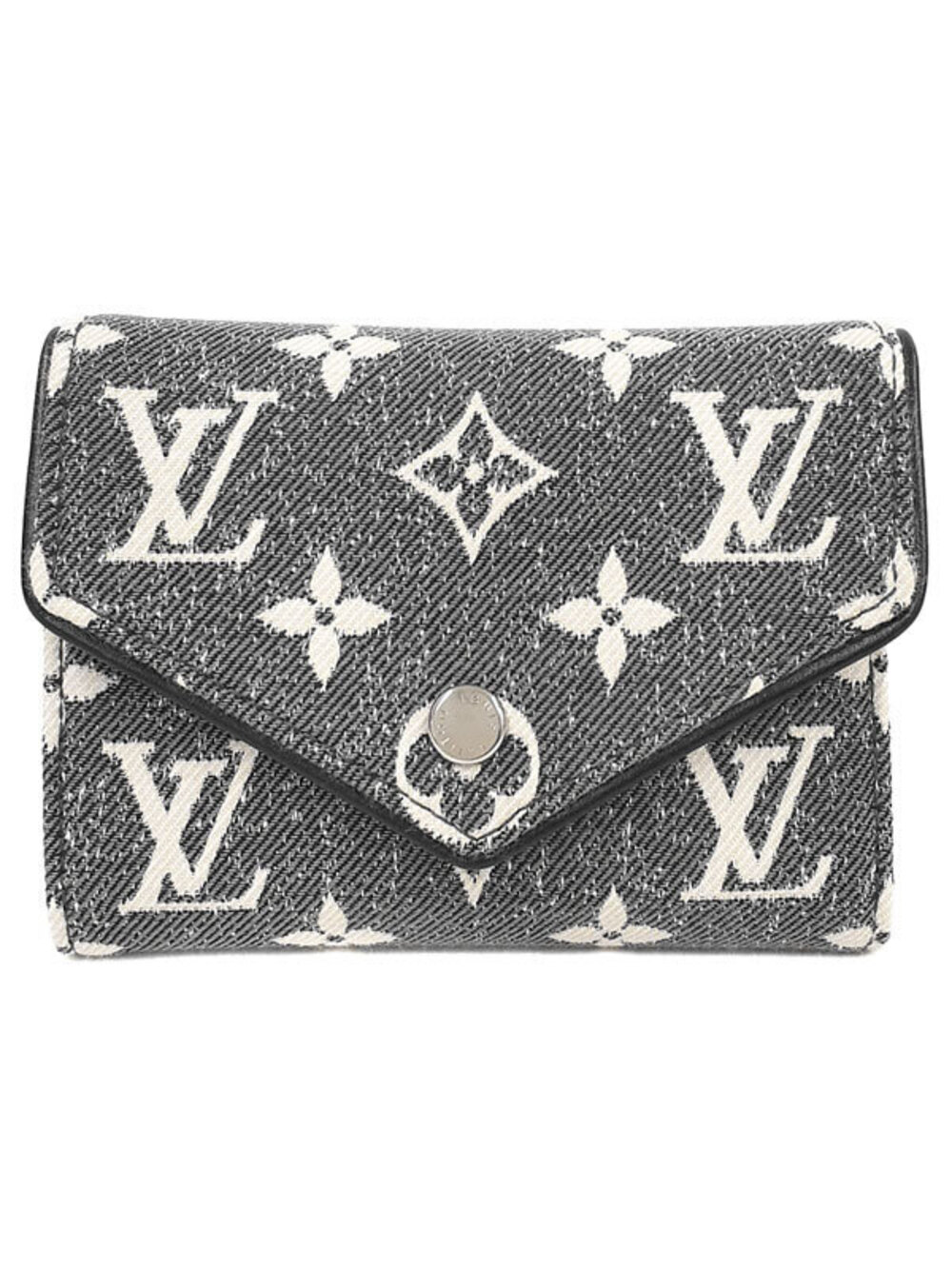 Louis Vuitton Monogram Jacquard Denim Portefeuille Victorine Tri fold Wallet